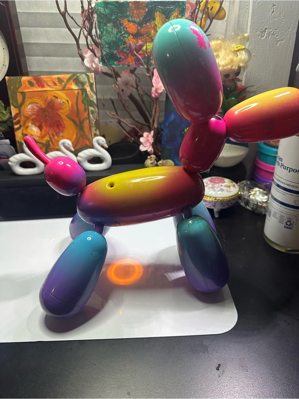 Squeakee Rainbowie Interactive Balloon Dog